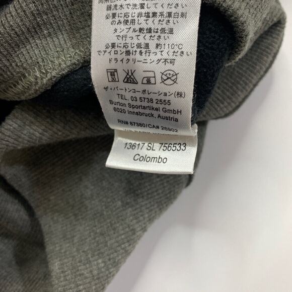 Burton Hoodie Womens S Small Grizzly Grey Colombo DryRide Thumbholes Sweatshirt - Picture 9 of 12